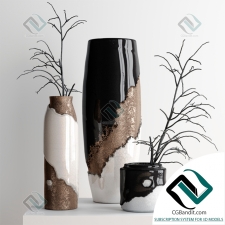 Декоративный набор Decor vases set Hausi BGW