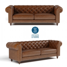 Двухместный кожаный диван Chester model S25503 от Studio 36