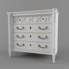 Charleston Regency-King Charles Bachelor's Chest in Ropemaker's White