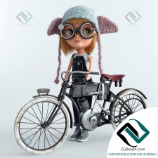 Игрушки Toys Girl and bike