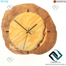 Часы Clock Wooden 01