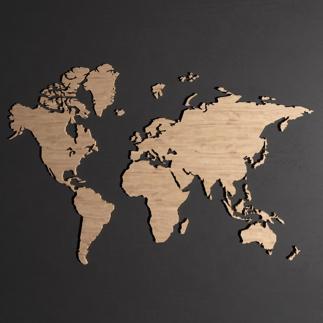 Карта мира 3д модель