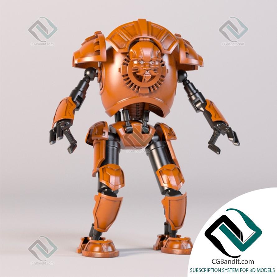 Игрушки Toys Robot Golem 3D модель скачать на CGBandit в формате 3d max,  3ds, obj, fbx, материалы Vray, Corona Render