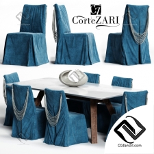 Стол и стул Table and chair Corte ZARI KARIS and SOHO