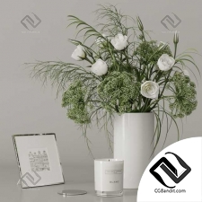 Декоративный набор Decor set with a green bouquet