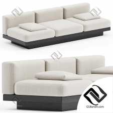 Диван Bench three seater Bone Black indoor Rudolph