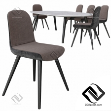 Стол и стул Table and chair Poliform MAD DINNING