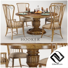 Стол и стул Table and chair Hooker Furniture Grandover Round Single