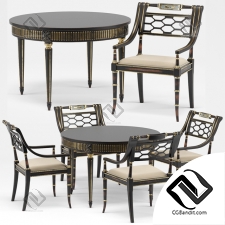 Стол и стул Table and chair Sophy's Regency Gustavian Round Dining