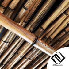 Ceiling bamboo crooked branch low n6 / Потолок из изогнутого бамбука №6