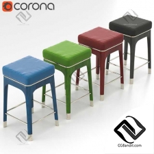 Стулья Rectangular fabric stool,Coloring wood structure