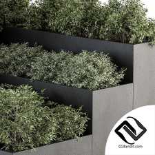 Outdoor Plant Set 324 - Concrete Plant Box Set