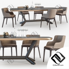 Стол и стул Table and chair Cattelan Italia Planer, Magda