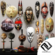 Коллекция масок и статуэток collection of masks and statuettes