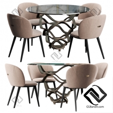 Стол и стул Table and chair Cantory & Reflex Neolitico