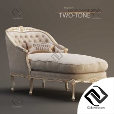 Eloquence Louis Chaise in Gold Taupe Two-Tone