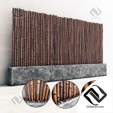 Bamboo decor gravel pebble fundament