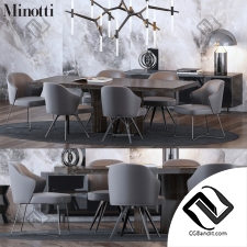 Стол и стул Table and chair Minotti 24