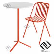 TUBY Stackable Steel Garden Chair and Table by Belca