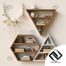 Декоративный набор Decor set Triangular shelves