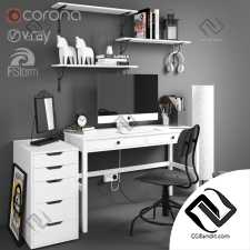 Стол и стул Table and chair workplace 001