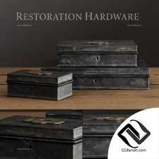 Металлические коробки трех размеров Metal boxes in three sizes Restoration Hardware