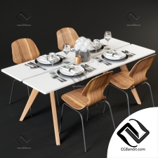 Стол и стул Table and chair BoConcept Adelaide Florence