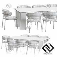 Oleandro Chair TRIPLE DINING TABLE