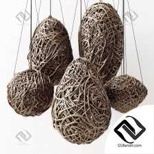 Branch decor lamp egg n1 / Люстры из веток 