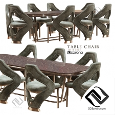 Стол и стул Table and chair modern 3
