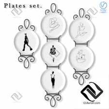 Набор декоративных настенных тарелок Set of decorative wall plates