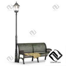 Bench, lantern
