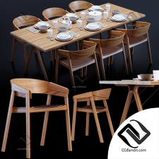 Стол и стул Table and chair Cover, Split , Muuto Design