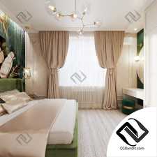 bedroom scene interior 3dmax интерьер спальня 3дмах корона 2016 2019