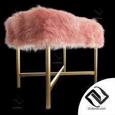 Оттоманка Homepop Decor Faux Fur Square