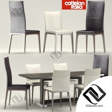 Стол и стул Table and chair Monaco-Arcadia, Cattelan Italia