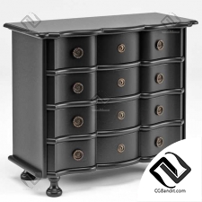 Комод Chest of drawers Black Bowfront