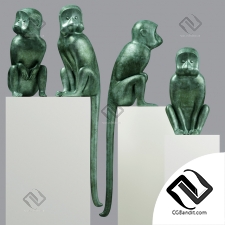 Скульптуры Sculptures Singes II Lalanne Monkeys