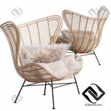 Кресла HK Living Natural Rattan Egg