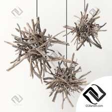 Branch decor lamp n1 / Люстры из веток