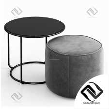 Стол и пуф Tom Pouf & Side Table