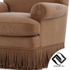 Classic Armchair with Rope Fringe
