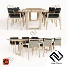 Стол и стул Table and chair MESA TEAK RECTANGULAR DINING