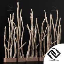 Planter wall branch crooked old n2