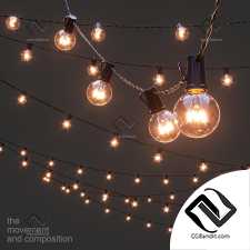 Уличное освещение ретро гирлянды