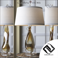 Настольные светильники Table lamps Global Views Amber Twisted Art Glass