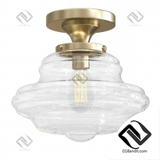 Потолочный светильник with three recessed mounting lamps made of natural brass