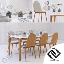 Стол и стул Table and chair Scandinavian