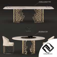 Стол и стул Table and chair Longhi Manfred