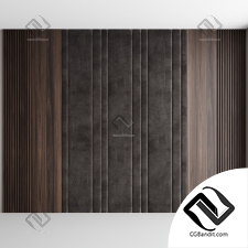 Стеновые панели из шпона с брусками Wood veneer wall panels with bars